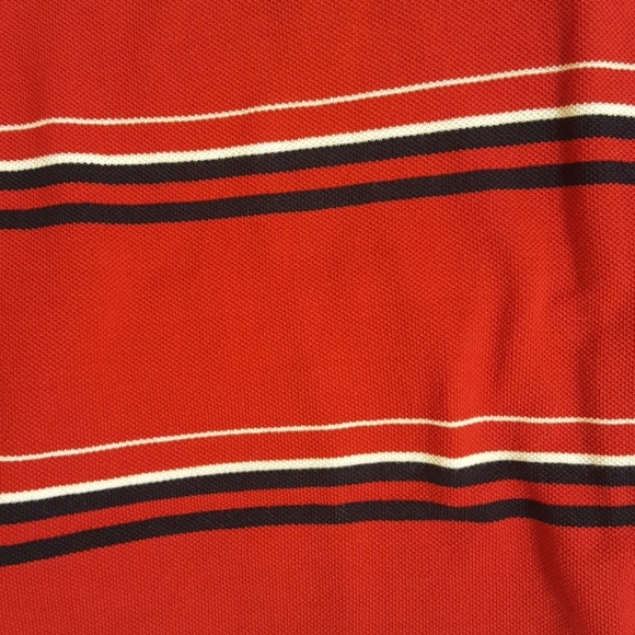 Chaps red men's striped polo, size L/G, NEW - Picture 4 of 8
